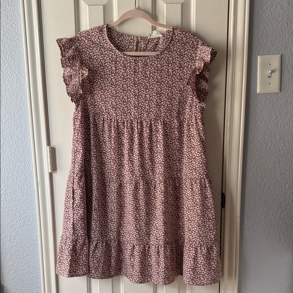Vanilla Bay Maroon Floral Dress